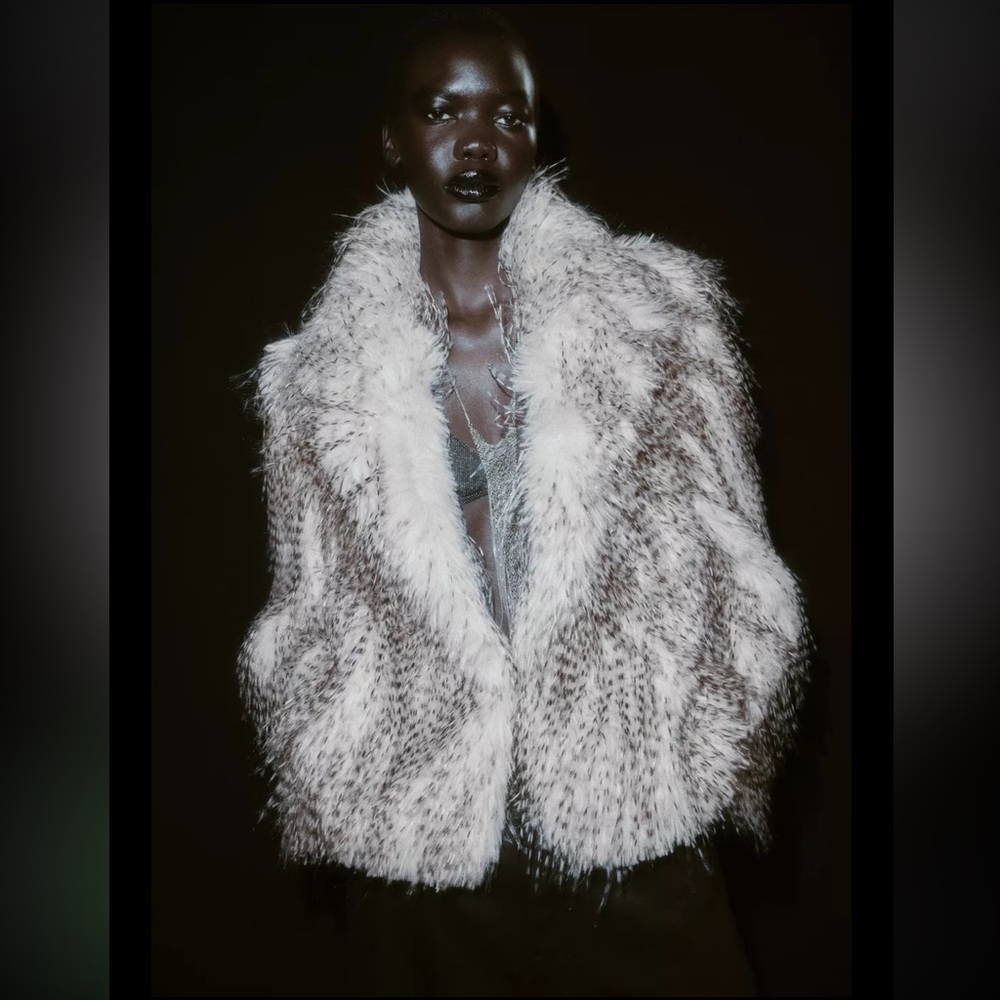 Zara faux fur coat